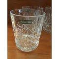 Set of four Dublin Crystal  Shannon by Godinger Whiskey Glasses