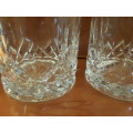 Set of Two Jim Beam  Double Oak Crystal    Glasses