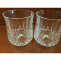 Set of two   crystal glass Shot   Glasses