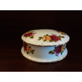 Fine Bone China Cottage Rose Lidded Jar 10 x 3 cm