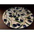 Large Blue cherry Round Serving plate  32 cm