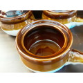 Set of 3 Rustic Lidded Soup Bowls