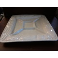 Large white Corn Design Serving plate 38 x 38 cm