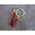Smart Vintage Pierre Cardin Ballpoint Pen And A Beautiful Vintage Magnify Glass