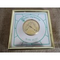 A Lovely Vintage Framed Brass Thermo. C & Hygro.Rel % Meters