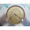 A Lovely Vintage Framed Brass Thermo. C & Hygro.Rel % Meters