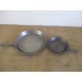 Two Beautiful And Very Nice Vintage Taiwan Cast Iron Frying Skillets     Numbers 3 & 1 YL