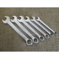 One Set Of Six German Quality Combination Open End And Ring Spanners  3/8" - 3/4" AF   MIB   Germany