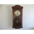 Beautiful Vintage The American Swiss Watch Co Cape Town Wall Clock With Key     Early 1900's