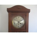 Beautiful Vintage The American Swiss Watch Co Cape Town Wall Clock With Key     Early 1900's