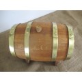 For Isak Bid Only - Beautiful Vintage Oak Wine Barrel With Brass Tap & Straps....