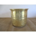 Real Characterful Vintage Brass Planter Pot