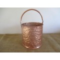 Relisted - Lovely Vintage Hammered Copper Planter Bucket
