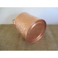 Relisted - Lovely Vintage Hammered Copper Planter Bucket