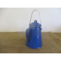 Cute And An Older Sizable Blue Speckled Enamel Coffee Pot              Complete