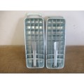 Set Of Two Excellent Vintage Aluminum Frigidaire Quickube Ice Cube Trays