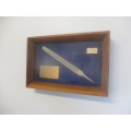 Impressive Presentation Of A Brass Nicholson File In A Wall Hanging Wooden Frame