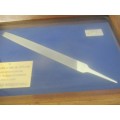 Impressive Presentation Of A Brass Nicholson File In A Wall Hanging Wooden Frame