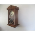 Real Beautiful Vintage Wall Clock With Key     Early 1900's