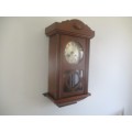 Real Beautiful Vintage Wall Clock With Key     Early 1900's