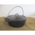 Just The Right One For Potbrood.....Nice Size Bestduty Cast Iron 10 Flat Bottom Pot With Falkirk Lid