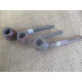 Two Vintage Dr MacNab Selected And One Another Briar Smoking Pipes Plus Pipe Cleaner Tool (s)