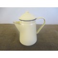 Beautiful Vintage Old Fashioned Enamel Coffee Pot