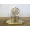 Vintage Kundo Kieninger & Obergfell Anniversary Clock With Glass Dome            Western-Germany