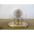 Vintage Kundo Kieninger & Obergfell Anniversary Clock With Glass Dome            Western-Germany