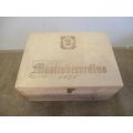 For Connie's Bid - Lovely Tonque & Groove Mastroberardino 1878 Hinged Wooden Wine Box      Italy