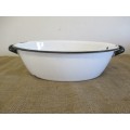 Relisted - Characterful Oval Old Fashioned Enamel Wash Basin