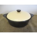 Indispensable In The Kitchen......Very Good-Lookig Cookwell # 12 Cast Iron Flat Bottom Lidded Pot