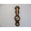 Stunning Vintage Wall Mounted Brass Stockburger Barometer With Hygrometer & Thermometer