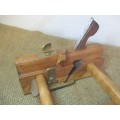 Superb And Very Rare......Excellent Vintage D.Malloch, Perth, Wooden Plough Plane With Brass Inserts