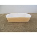 Lovely Vintage 1qt Fire King Peach Luster Loaf Pan #409             Made In U.S.A.