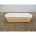 Lovely Vintage 1qt Fire King Peach Luster Loaf Pan #409             Made In U.S.A.