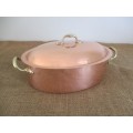 Another Rare One...This Magnificent Sizable Vintage Bongusto Copper Casserole      Made In Italy