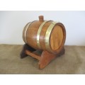 Exact Replica Of The Real McCoy....Very Fine Large Vintage Oak Wine Barrel With Brass Tap And Straps