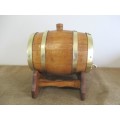 Exact Replica Of The Real McCoy....Very Fine Large Vintage Oak Wine Barrel With Brass Tap And Straps