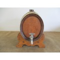 For Lorna`  Bid Only -  Very Neat Vintage Oak Wine Barrel Just Like The Real McCoy !!
