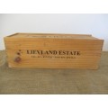Beautiful Enormous Lievland Estate Wooden Wine Box With Sliding Lid And Equally Beautiful Joints