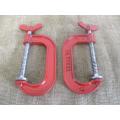 A Nice Pair Rugged Vintage Heavy Duty 4 inch Silsteel G-Clamps
