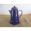 Wonderful Real Vintage Old Fashioned Enamel `Made In Poland`Coffee Pot