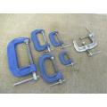 Nice Collection Of Handy G-Clamps : -  Sizes Include : 1x 4`, 1x 3`, 1x 2`, 2x Smalls & Record 129