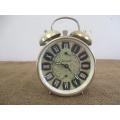 Beautiful Vintage Jerger Brass Wind-Up Alarm Clock      Made In Germany