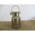 Beautiful Vintage 1 gallon H & H Brass Coated Cream Can