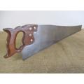 Beautiful Vintage Warranted Superior 26 inch Crosscut Handsaw