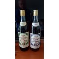 KWV BRANDY OF THE 1950`s - BIG 5 & BIG 3 - TWO SEALED BOTTLES OF RARE & COLLECTAABLE BRANDY.