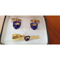 VERY RARE & COLLECTABLE STANDARD BANK CUFF-LINKS & TIE PIN WITH OLD LOGO - FROM 1965