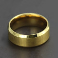 Goldtone 316L Stainless Steel Wedding Band Ring. Size 5-14  (K to Z+3)